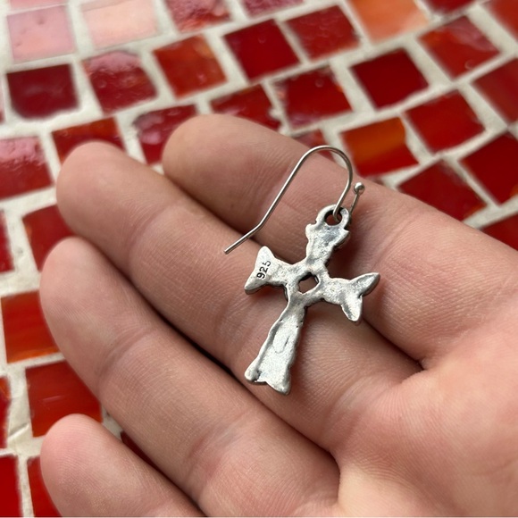 Sterling Silver Celtic Cross Earrings - Picture 6 of 10